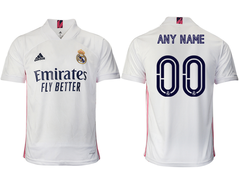 Men 2020-2021 club Real Madrid home aaa version customized white Soccer Jerseys->customized soccer jersey->Custom Jersey